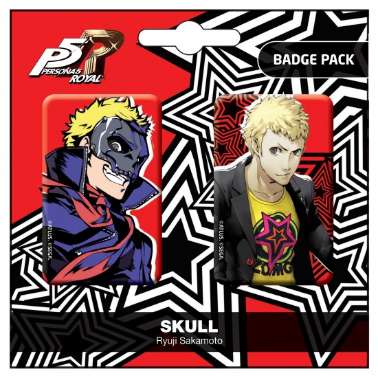 Persona 5 Royal Skull / Ryui Sakamoto Badge Pack.
