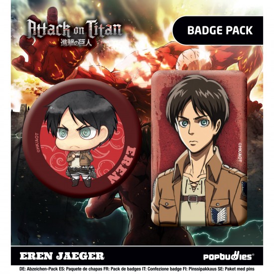 Attack on Titan: Eren Jaeger Twin Badge Pack Wholesale