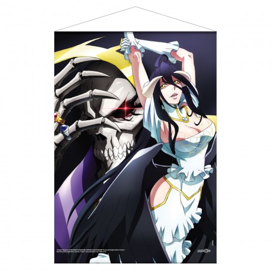 Overlord: Ainz Ooal Gown & Albedo Fabric Wall Scroll Wholesale